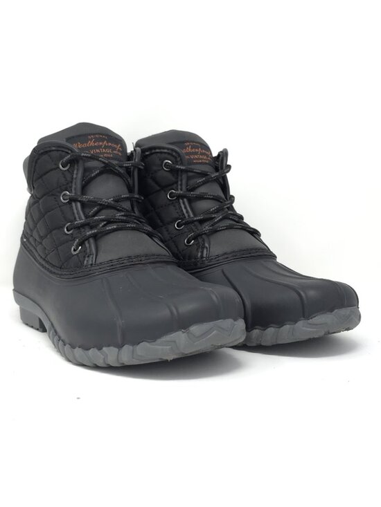 Weatherproof Vintage Aidan Black Duck Lace-Up Boots Water-Resistant US 8 M NIB main image 4